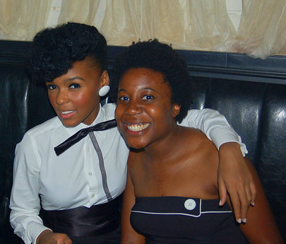 Janelle Monae and Crunk Feminist Moya Bailey at Release Party for Suite I Metropolis